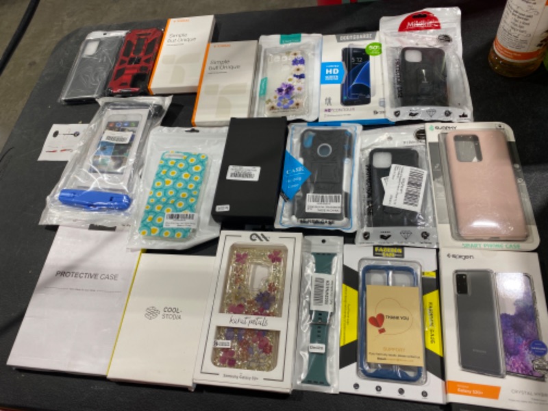 Photo 1 of Box lot - phone cases and accessories 