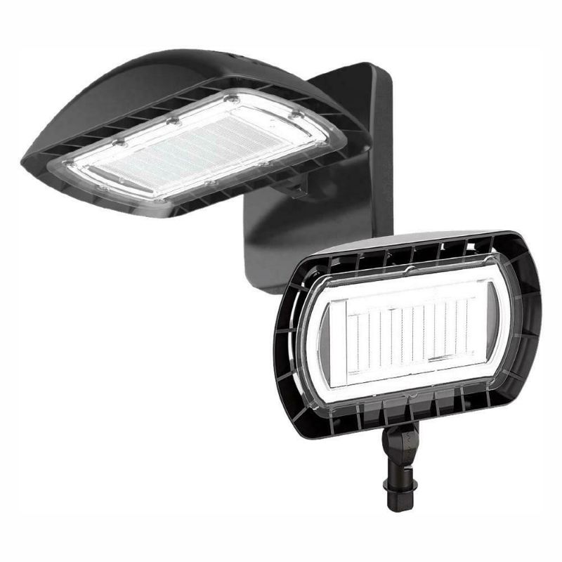 Photo 1 of 15-watt Integrated Led Flood Light And Wall Pack Combo 1500 Lumens Outdoor Light