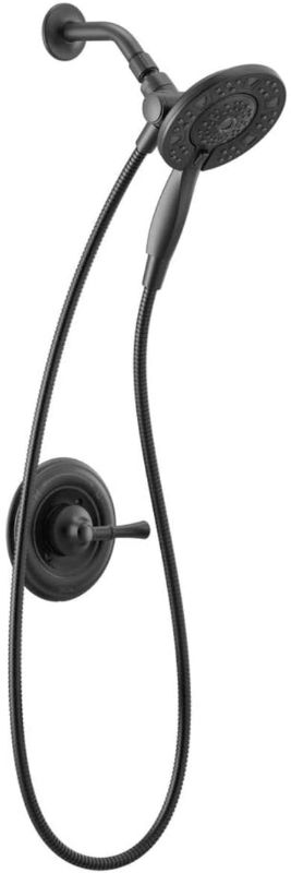 Photo 1 of Delta Chamberlain In2ition 2-in-1 Single-Handle 4-Spray Shower Faucet in Matte Black