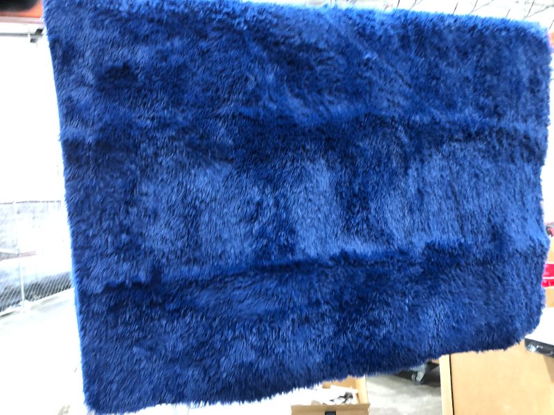 Photo 1 of Blue Rug 7 x 5ft Blue Area Rug