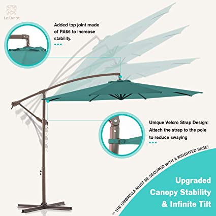 Photo 2 of 10ft offset hanging umbrella tan