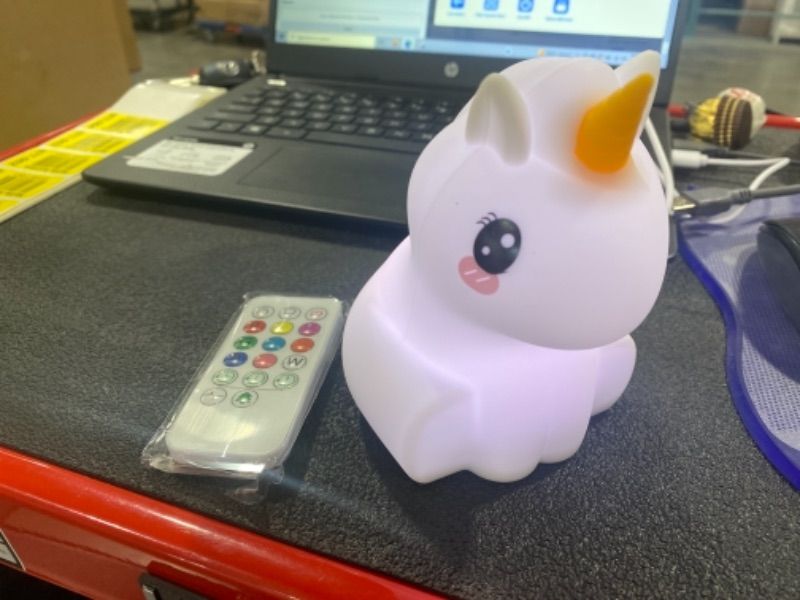 Photo 1 of 5 inch mini remote controlled color changing light nightlight for kids, usb charger included