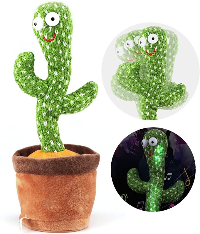 Photo 1 of Dancing Cactus Toy,Talking Repeat Singing Sunny Cactus Toy,Sunny The Cactus,Sing,Repeat,Dancing,Recording,LED(120 Songs)
