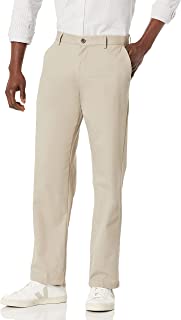 Photo 1 of Amazon Essentials Men's Wrinkle-Resistant Flat-Front Chino Pant- Color Stone (Off White)-Size 36 x 34