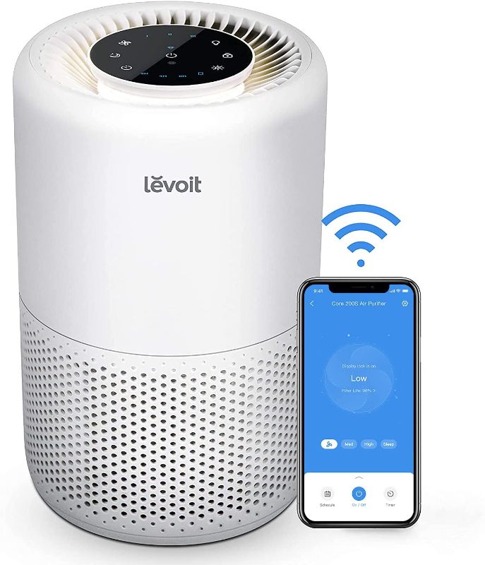Photo 1 of LEVOIT Air Purifiers for Home, Smart WiFi Alexa Control, H13 True HEPA Filter for Allergies, Pets, Smoke, Dust, Pollen, Ozone Free, 24db Quiet Cleaner for Bedroom with Display Off, Core 200S

