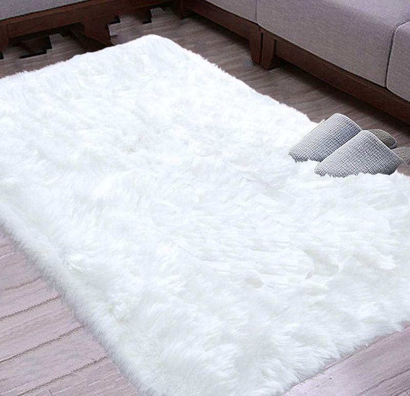 Photo 1 of 180 x 50 fur carpet white PACK OF TWO
