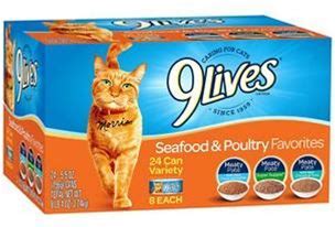 Photo 1 of 9 Lives Seafood & Poultry Favorites Wet Cat Food Variety (24 Pack), 5.5 Ounce
EXP: 09.30.22
