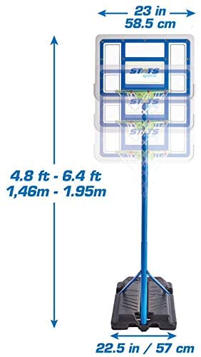 Photo 2 of Stats Adjustable Portable Basketball Hoop with Ball and Pump
