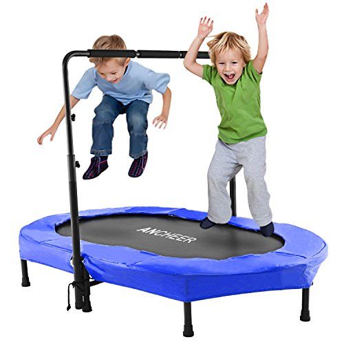 Photo 1 of ANCHEER Mini Rebounder Trampoline with Adjustable Handle for Two Kids