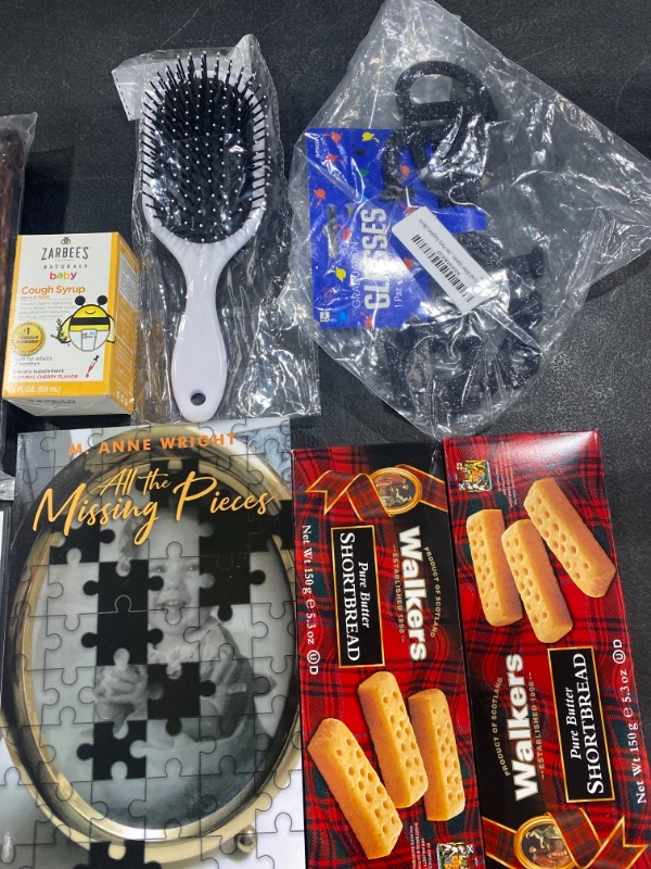 Photo 1 of Box lot - MIsc items 
Both boxes of shortbread finger expire 11.30.2021
Medicine expires 01.2022