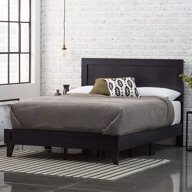 Photo 1 of Everlane Home Weston Wood Bed Platform, King, Black
