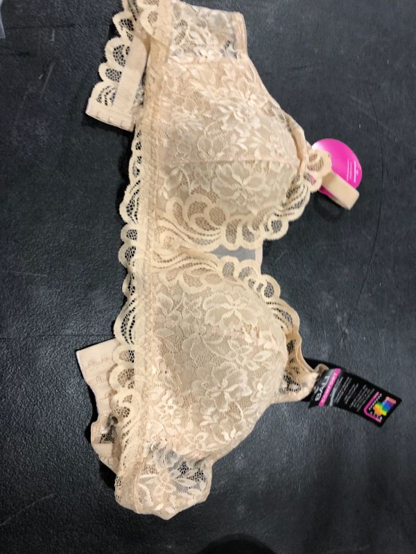 Photo 2 of Bali Womens Lace Desire Wirefree Bra, M, Latte Lift