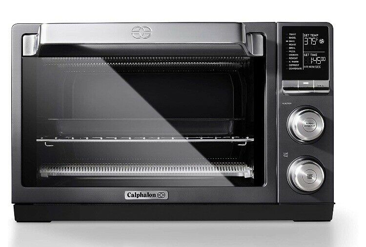 Photo 1 of Calphalon Quartz Heat Countertop Toaster Oven, Black Stainless Steel Dark Gray
