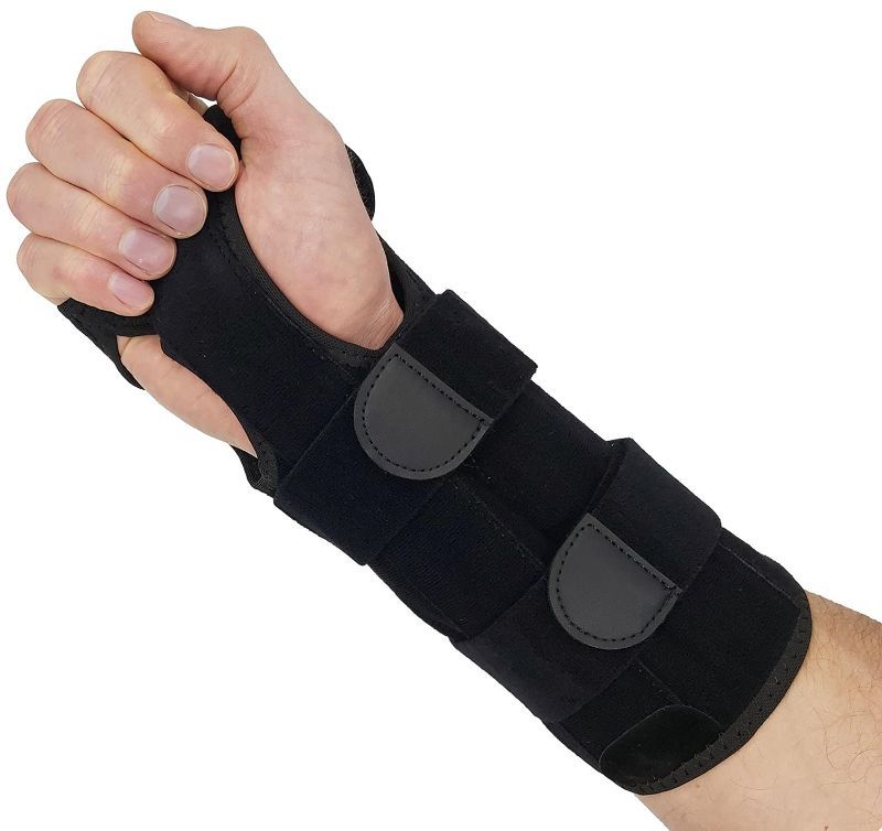 Photo 1 of Curad Carpal Tunnel Brace Wrist Splint - Longer for Extra Forearm & Wrist Support. Reversible Wrist Splint for Wrist Tendonitis Pain, Carpal Tunnel Syndrome Night Splint Wrist Stabilizer Hand Brace-Right Hand (Medium)