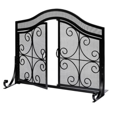 Photo 1 of Amagabeli Fireplace Screen with Doors Large Flat Spark Guard with Protective Mesh Model Number BG159
