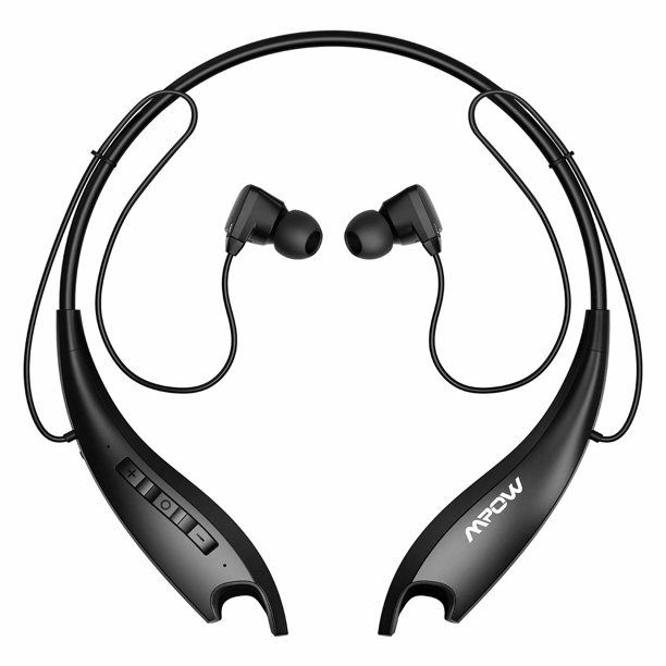 Photo 1 of Mpow Jaws Gen-5 Bluetooth Headphones 18 Hrs Playtime, V5.0 Bluetooth Neckband Headset w/Call Vibrate & CVC 6.0 Noise Cancelling Mic, Wireless Headphones for Cell Phones/Tablets/Computers Black
