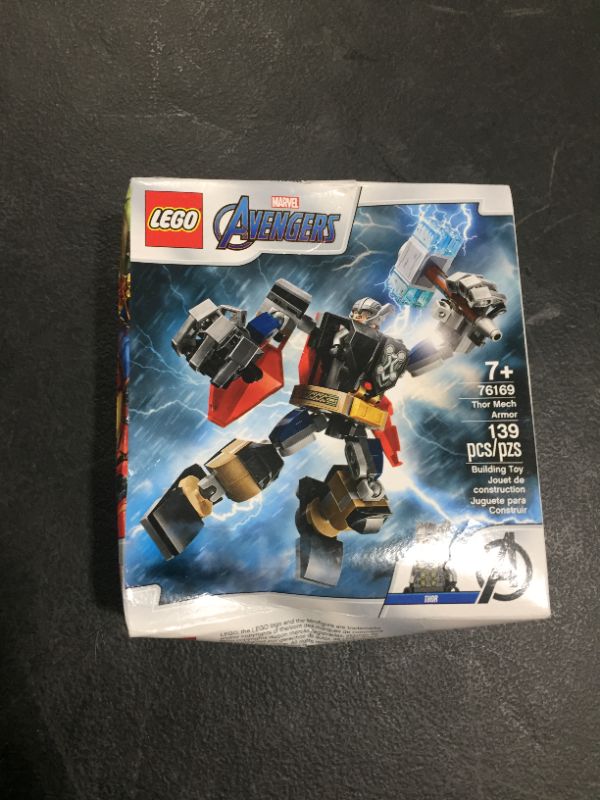 Photo 2 of LEGO Marvel Avengers Classic Thor Mech Armor 76169 Cool Thor Hammer Playset; Superhero Building Toy for Kids, New 2020 (139 Pieces)
