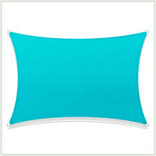 Photo 1 of COLOURTREE 10 ft. x 16 ft. 190 GSM Turquoise Rectangle Sun Shade Sail Screen Canopy, Outdoor Patio and Pergola Cover