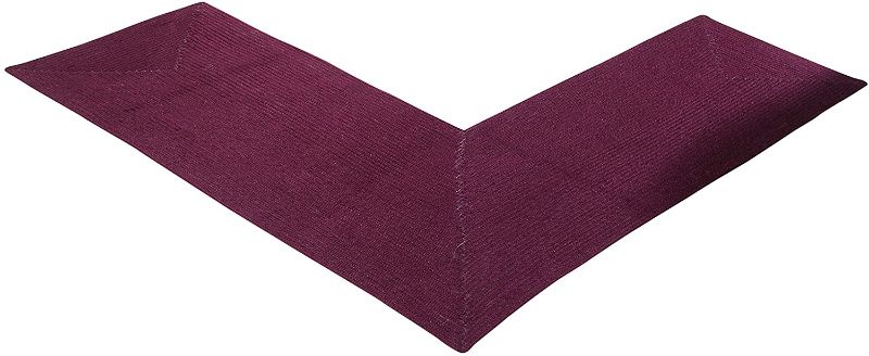 Photo 1 of Better Trends County Braid Solid Collection is Durable and Stain Resistant Reversible Indoor Area Utility Rug 100% Polypropylene in Vibrant Colors, 24" x 48" x 48" L-Shape, Burgundy