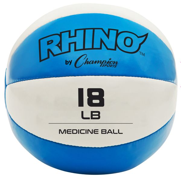 Photo 1 of 18 LB RHINO LEATHER MEDICINE BALL