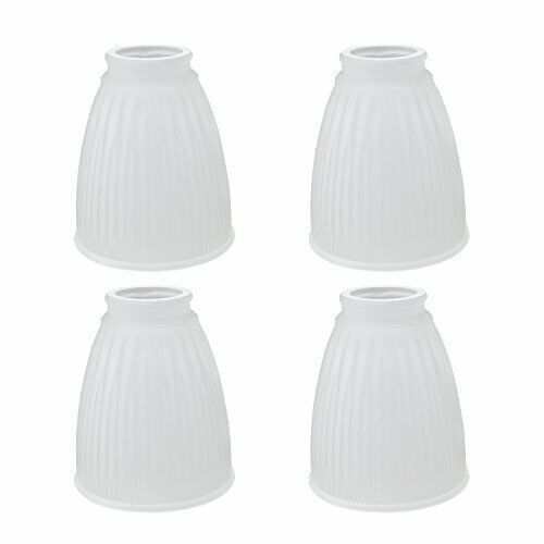 Photo 1 of Aspen Creative 23037-4 Transitional Style Replacement Frosted Ribbed Glass Shade 
