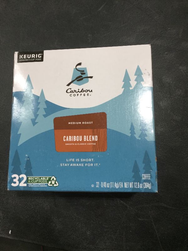 Photo 2 of Caribou Coffee Caribou Blend Keurig K-Cup Coffee Pods - Medium Roast - 32cT--- BEST BY 02-SEP-2022