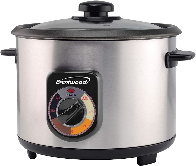 Photo 1 of Brentwood TS-1020S 10-Cup Uncooked/20-Cup Cooked Crunchy Persian Rice Cooker, Stainless Steel [TS-1020S]
