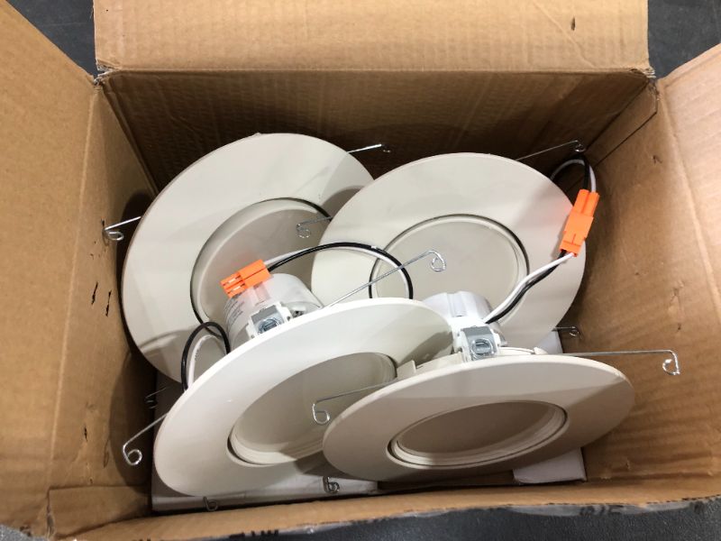 Photo 2 of Sunco Lighting 4 Pack 5/6 Inch LED Recessed Downlight, Smooth Trim, Dimmable, 13W=75W, 965 LM, 3000K Warm White, Damp Rated, Simple Retrofit Installation - UL
