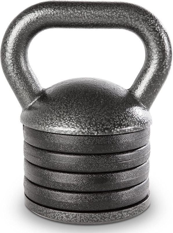 Photo 1 of Apex Adjustable Heavy-Duty Exercise Kettlebell Weight Set Strength Training and Weightlifting Equipment for Home Gyms APKB-5009, Grey
