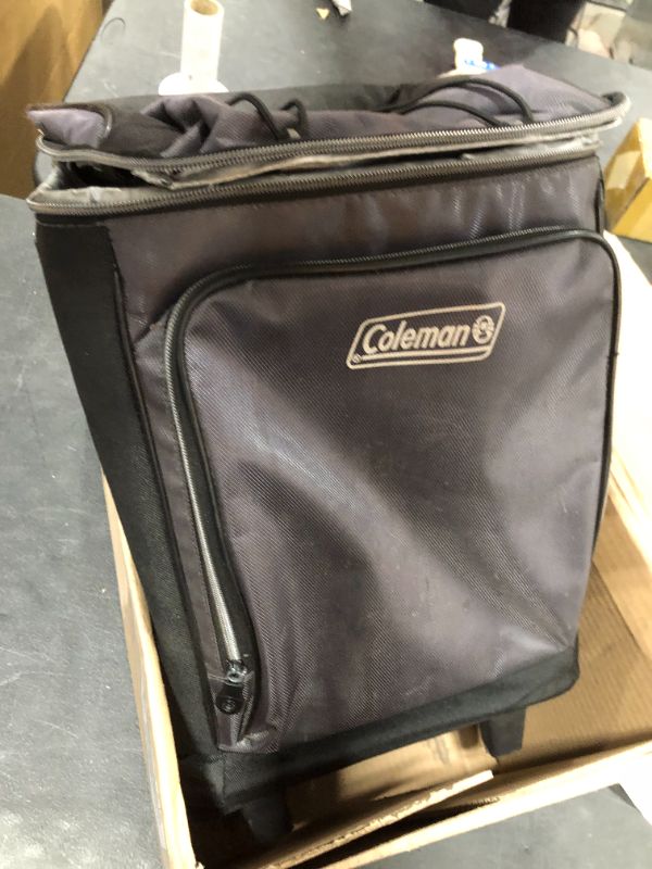 Photo 3 of Coleman 42-Can Soft Cooler with Removable Liner Wheels, Gray