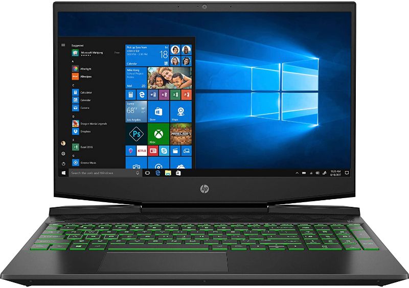 Photo 1 of HP Pavilion Gaming 15-Inch Micro-Edge Laptop, Intel Core i5-9300H Processor, NVIDIA GeForce GTX 1650 (4 GB), 8 GB SDRAM, 256 GB SSD, Windows 10 Home (Shadow Black/Acid Green)