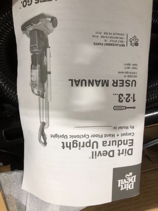 Photo 2 of Endura Reach Bagless Upright Vacuum Cleaner