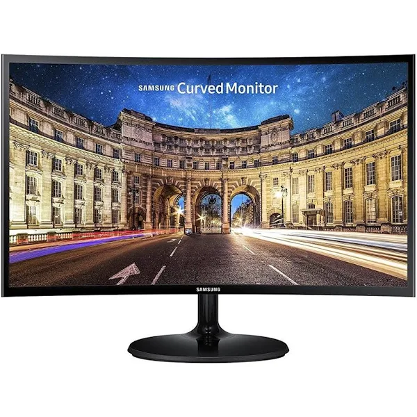 Photo 1 of ASUS VP228QG 21.5 Inch Full HD 1920 x 1080 AND Samsung 24" Curved LED Monitor Full HD 1920x1080 Resolution, PACK OF 2 DAMAGED MONITORS