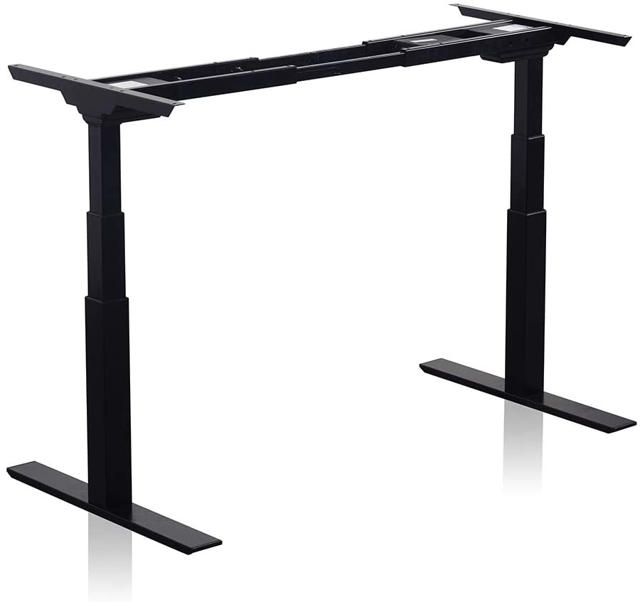 Photo 1 of AD ARAZY Heavy Black Electric 3 Tier Legs Dual Motor Desk Base Stand Up Desk Frame?Height Adjustable Standing Base with Touch Memory Controller
