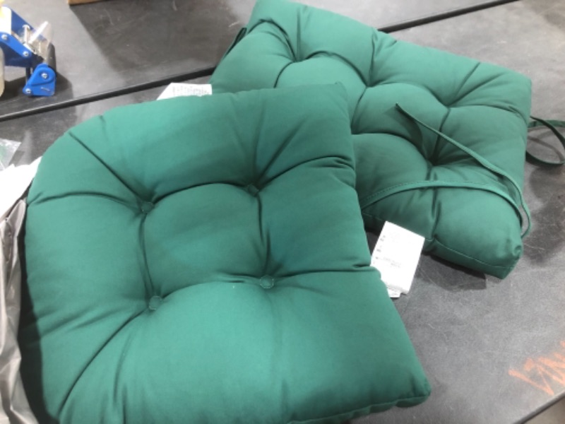 Photo 1 of 21 X 16 INCH GREEN CHAIR CUSHION WITH BACKREST