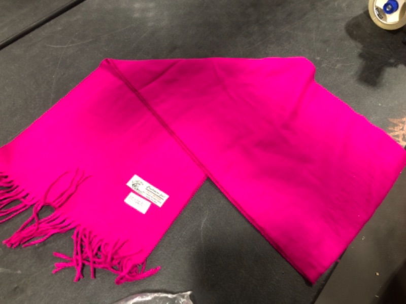 Photo 1 of FUSCHIA CASHMERE WOMENS SCARF