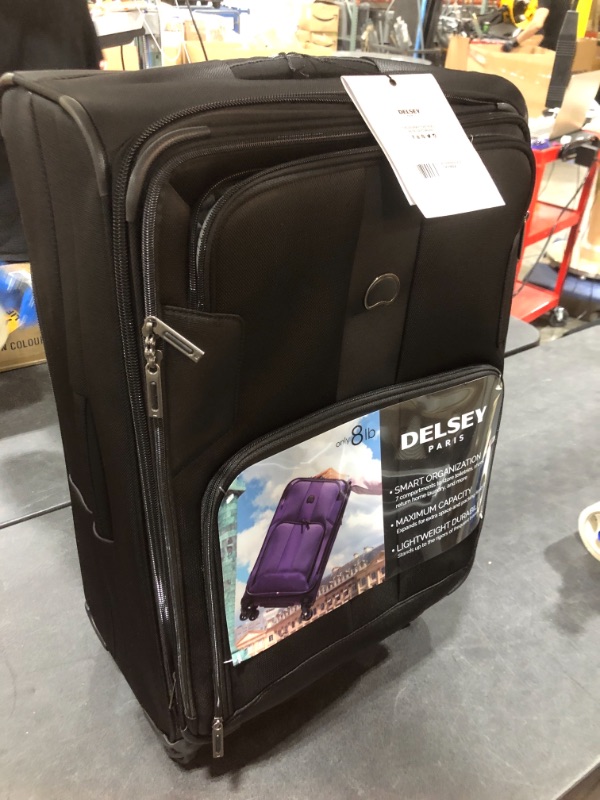 Photo 2 of DELSEY Paris Sky Max 25" Expandable Spinner Upright Suitcase - Black