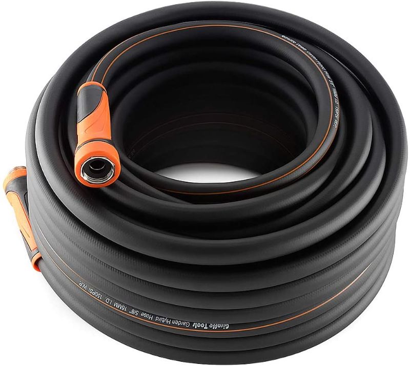 Photo 1 of Giraffe Hybrid Garden Hose 5/8" x 100ft, Heavy Duty, Flexible, Lightweight Water Hose with Grip Handle, Male to Female Fittings
