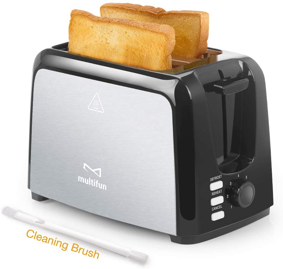 Photo 1 of 2 Slice Toaster, Multifun Stainless Steel Toaster with Warm Rack, Removable Crumb Tray, 7 Bread Shade Settings, Reheat/Cancel/Defrost Function, 1.4 Inches Extra Wide Slot for Bagels etc. UL Certified
