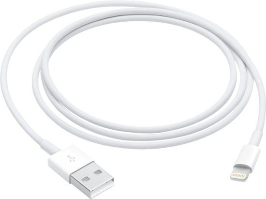 Photo 1 of Apple - 3.3' USB Type A-to-Lightning Charging Cable - White