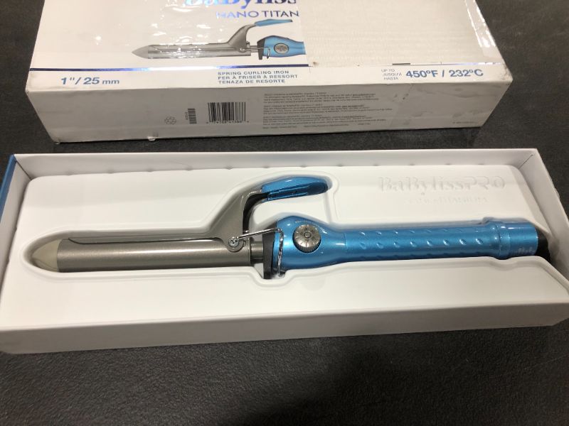 Photo 2 of BaBylissPRO Nano Titanium 1" Spring Curling Iron