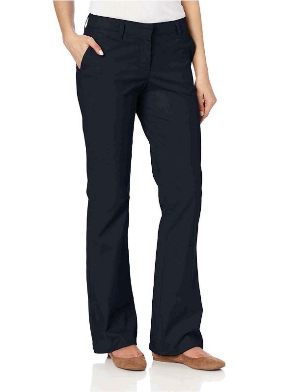 Photo 1 of Dickies Women's Flat Front Stretch Twill Pant, Dark Navy,, Dark Navy, Size 14