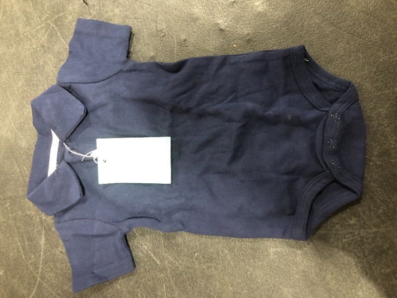 Photo 1 of BABY ONESIE POLO, NAVY BLUE, SIZE 9 MOS