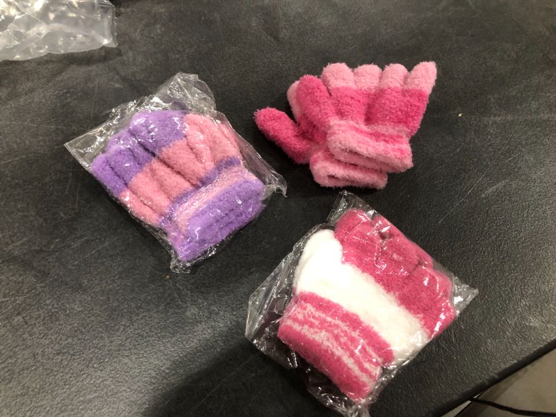 Photo 1 of 3 PACK OF INFANT WINTER GLOVES, PINK