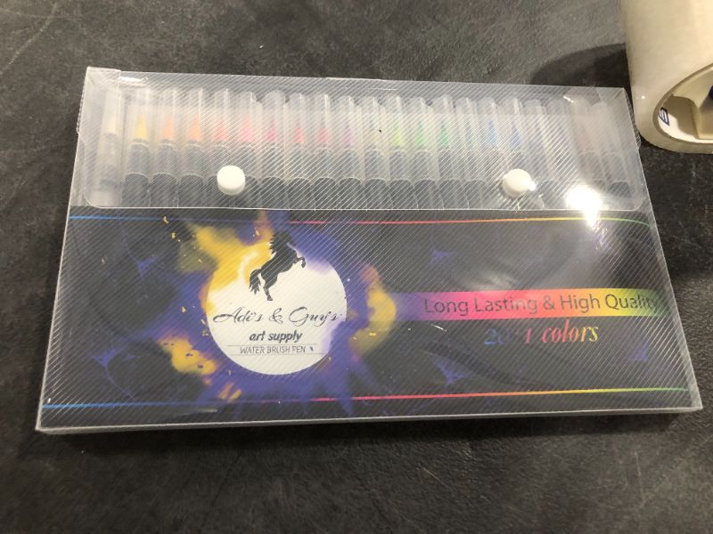 Photo 1 of Adis Art Pro Watercolor Brush Pen Marker 20 Set & 1 Refillable Water Pen Fine & Flexible Tips ErgoLock Caps Vibrant &Bold Colors For Drawing Calligraphy Sketching