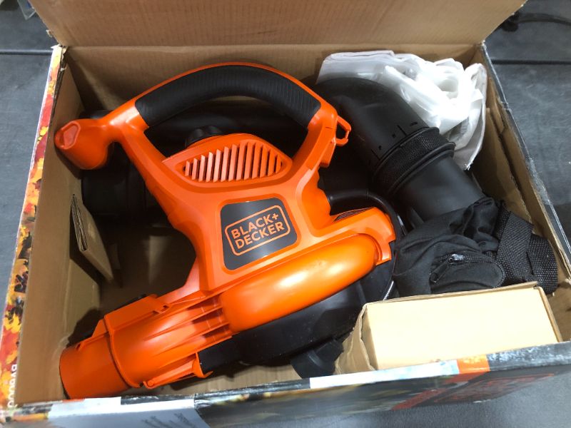 Photo 2 of BLACK+DECKER Leaf Blower & Leaf Vacuum, 3-in-1, 12-Amp, 250-MPH, 400-CFM (BV6000)
