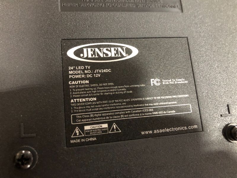 Photo 3 of JENSEN 24 inch LED Television - 12VDC
