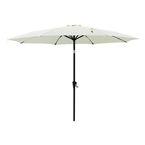 Photo 1 of C-Hopetree 11 ft Outdoor Patio Market Umbrella with Tilt - Ivory