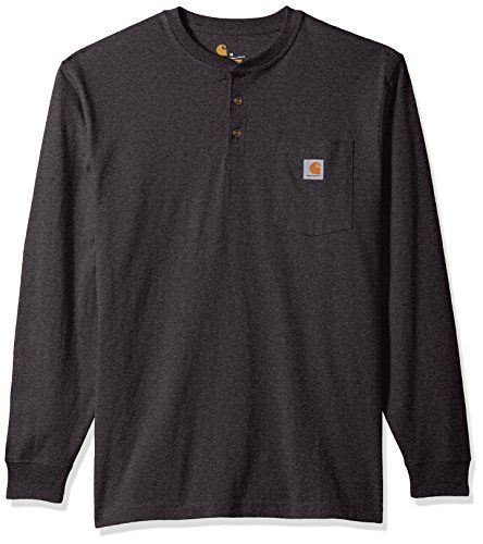 Photo 1 of Carhartt Men's Workwear Pocket Long Sleeve Henley, Carbon Heather, 2X-Large