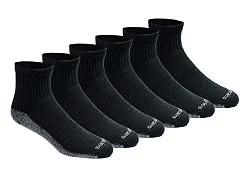 Photo 1 of Dickies Men's Big and Tall Dri-tech Moisture Control Quarter Socks Multipack, Black , Shoe Size: 12-15